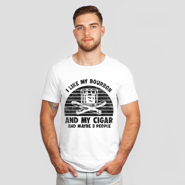 bourbon and cigar white shirt